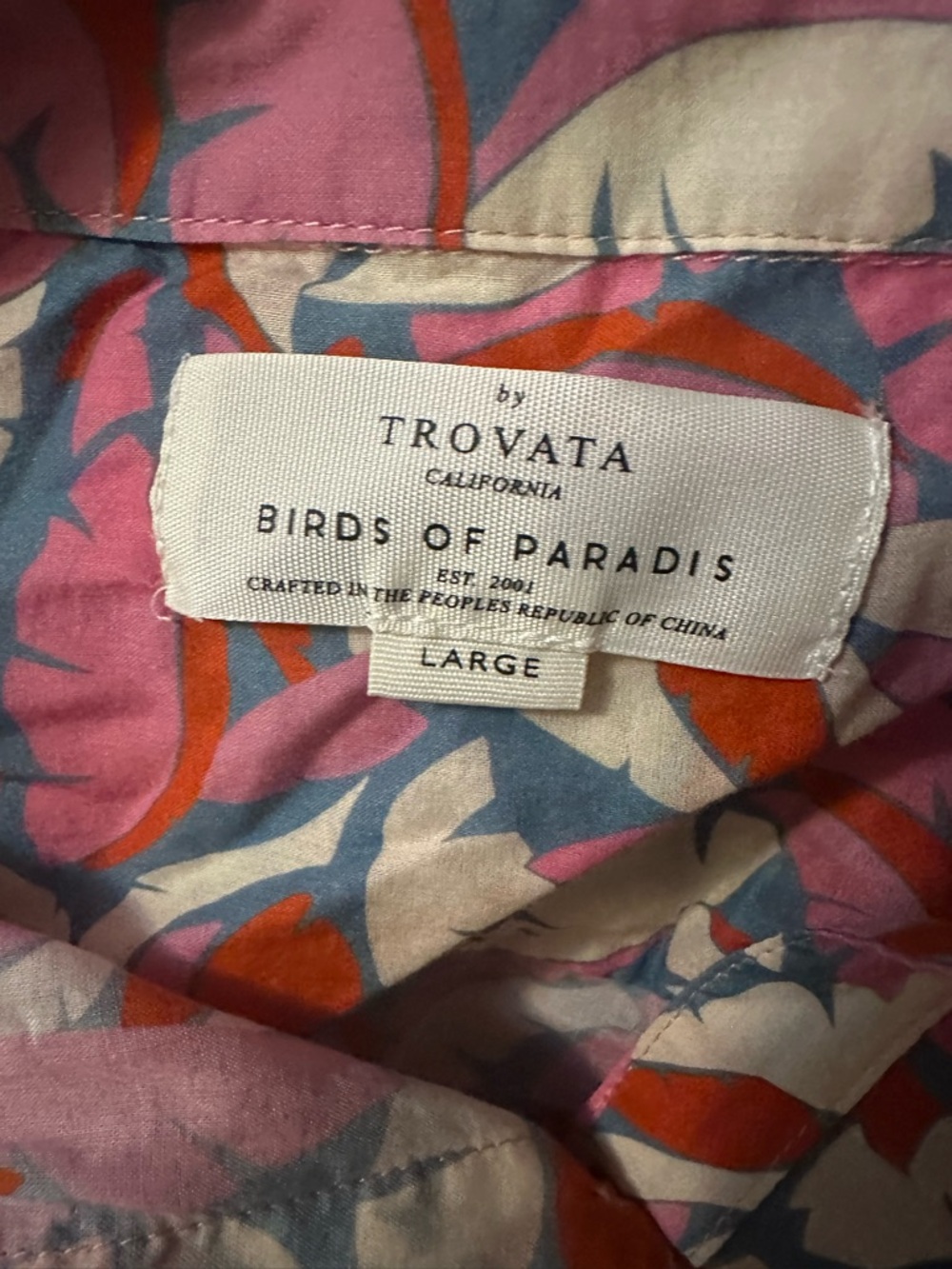 TROVATA GRACE CLASSIC SHIRT - PETITE PALM PRINT SIZE L - Picture 5 of 6